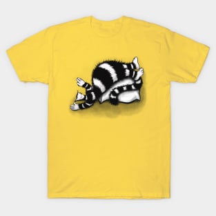 Weird Cat Sleeping On Fat Pillow T-Shirt